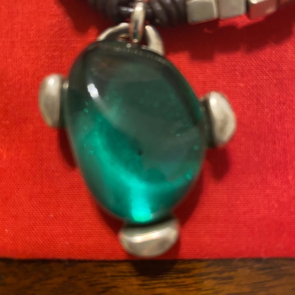 Uno de 50 Fatal Attraction Silver-plated Necklace -Green Crystal  -Matching Ring - Picture 3 of 10